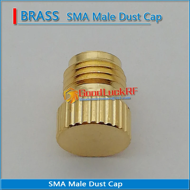 1X Pcs SMA Male Dust Cap Resistor RF coaxial Terminator Dust Cap Protective Cover Brass Adapters Nickel & Gold plating