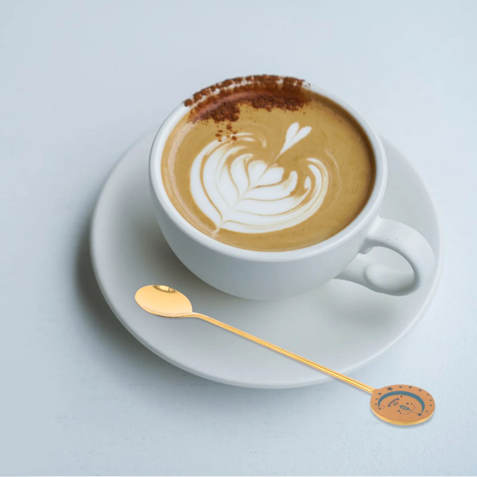 4Pcs Coffee Stirring Spoons Creative Star Moon Stainless Steel Tea Dessert Ice Cream Small Portable Serving Spoons