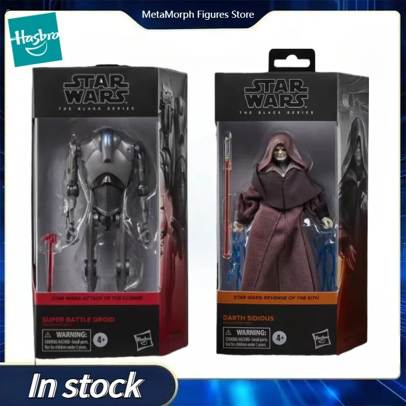 

Original Hasbro Star Wars The Black Series Darth Sidious Super Battle Droid Anime Figure Collection Model Toys