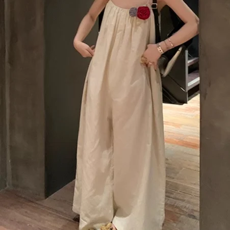 

Le Rouge, свободный хлопковый комплект Lin Rer, многослойный женский модный наряд, длинные брюки, круглый костюм из двух предметов