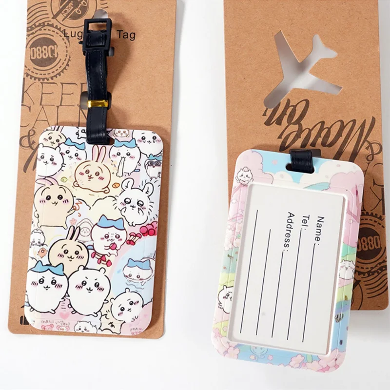 Chiikawa Luggage Tag Fashion Portable Travel Accessories Cartoon Suitcase ID Address Holder Baggage Label for Men Women Gifts - Image 2
