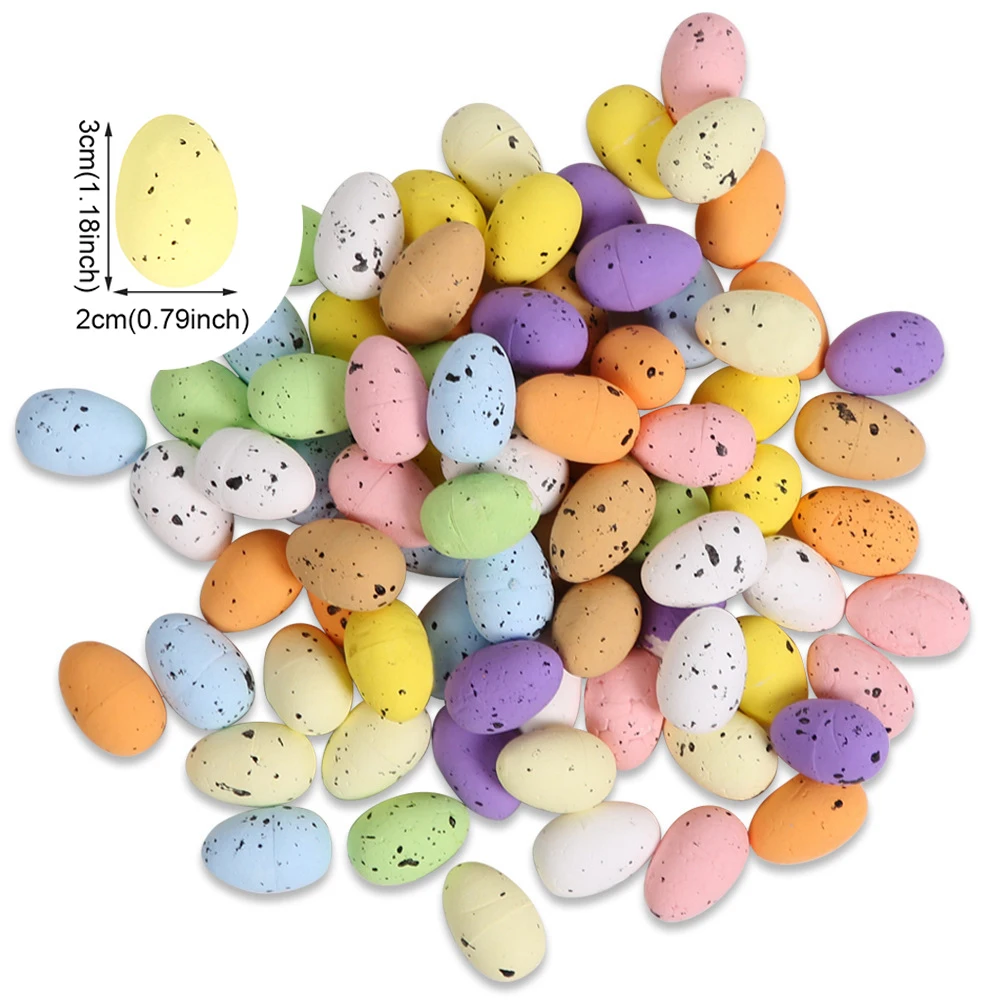 20/50/100 Stück Ostereier-Dekoration, gefälschte Schaumstoff-Eier, bemalte Vogel-Taubeneier, DIY-Ostern-Bastelkranz – Detail 8