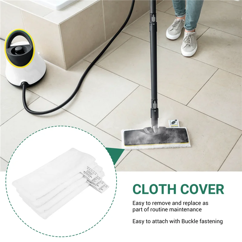 A88X 4Pcs For Karcher Easyfix Steam Mop Cloth Cleaning Pad Cloth Cover For Karcher Easyfix SC2 SC3 SC4 SC5 Steam Mop Cleaner