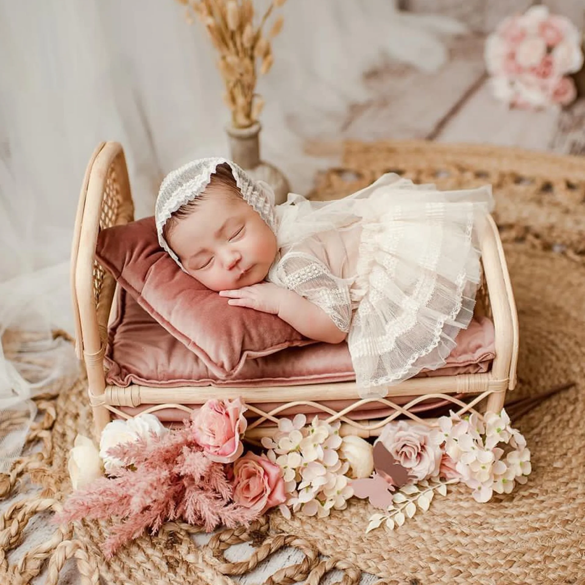 5pcs/lot Little Princess Lace Floral Headband Set Star Flower Child Headband Baby Girls Hairband Photography Newborn Headwear