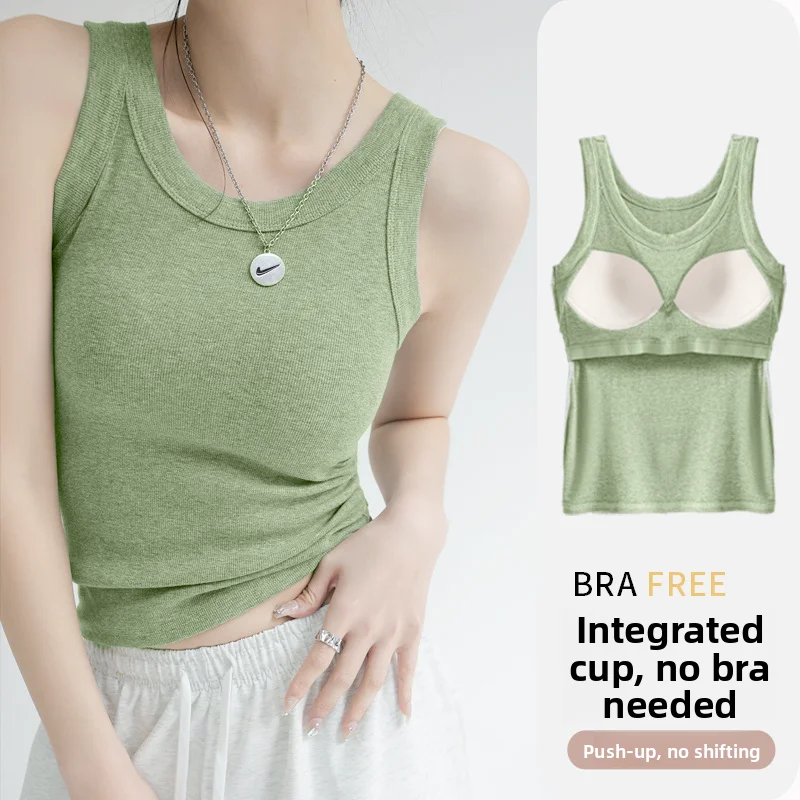 Cienki, dzianinowy top na ramiączkach z modalu lodowego jedwabiu, damska letnia bielizna, oddychający, lekki, dopasowany krój, idealny do pracy.