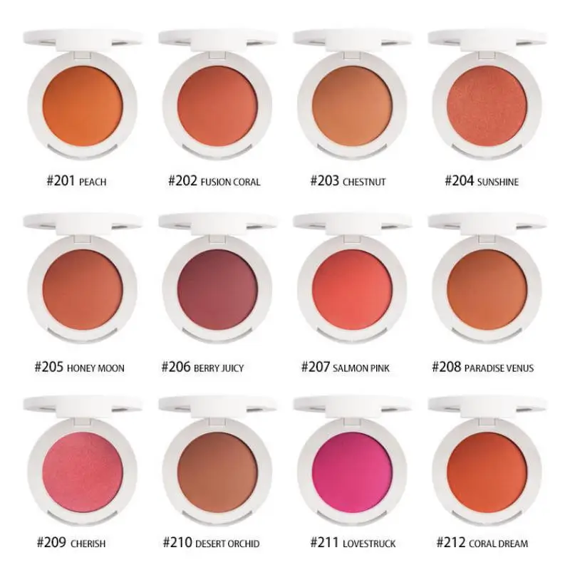 Private Logo Blush Palette Makeup Nude Matte Blusher Bronzer Powder Palette Brand Cosmetics MakeUp Wholesale 20pcs