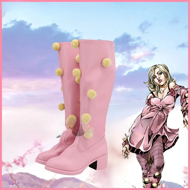 

Аниме JOJO's Bizarre Adventure Part Seven Lucy Steel Обувь для косплея Сапоги Костюм на Хэллоуин Аксессуары Реквизит