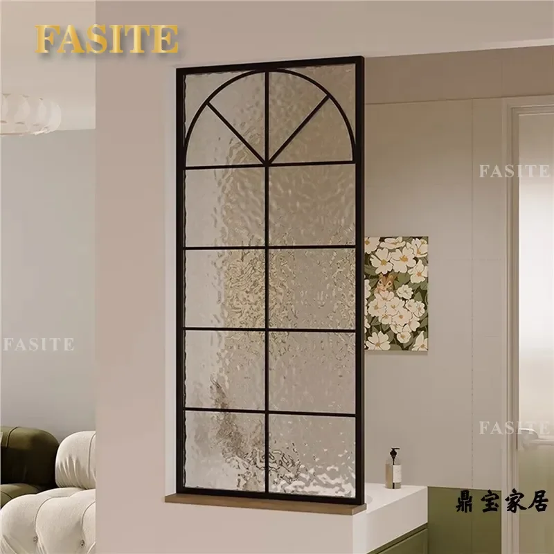 For Ultra White Water Corrugated Tempered Art Glass Partition Screen Room Divider Half Wall for Bathroom Living Room Entrance