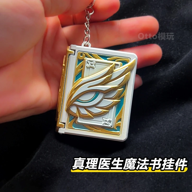 Anime Honkai: Star Rail Dr. Ratio Cosplay Grimoire Pendant Openalldoor Metal Keychain  Ambitus Gift