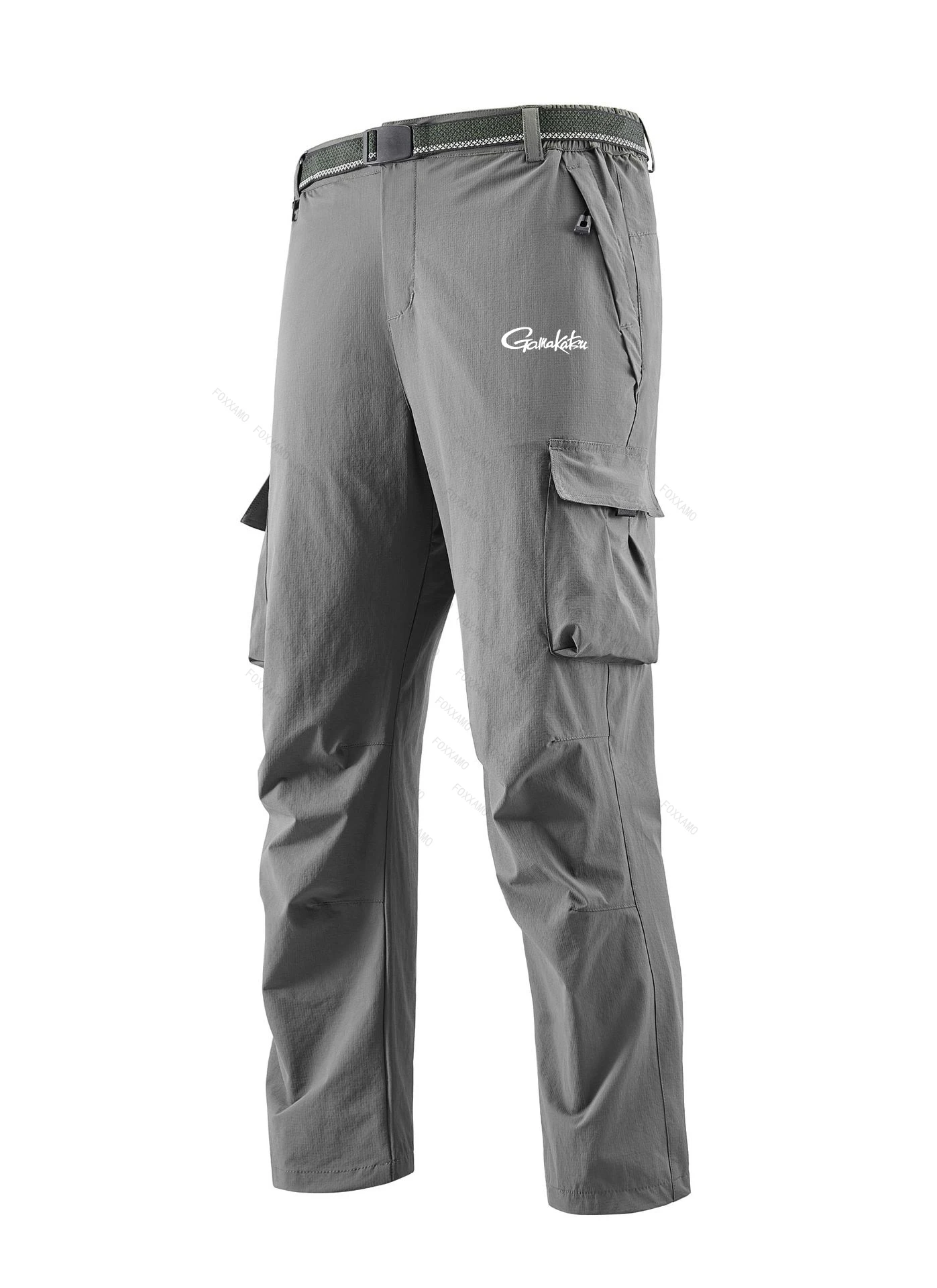 

Men's Summer Pants Multi-Pockets Lightweight Ice Silk Fishing Gamakatsu Sweatpant Loose Fit Straight Trousers Big Size 7XL