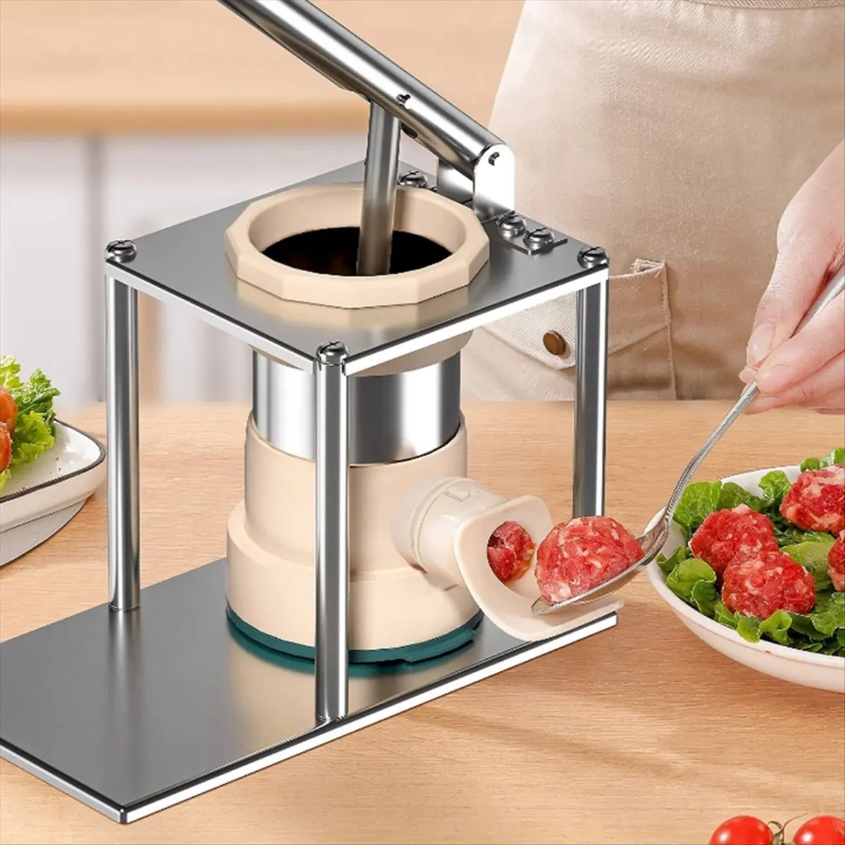 ABNH 5 in 1 Horizontal Type Sausage Meat Stuffer Homemade Kitchen Meat Sausage Maker Tools Sausage Filler