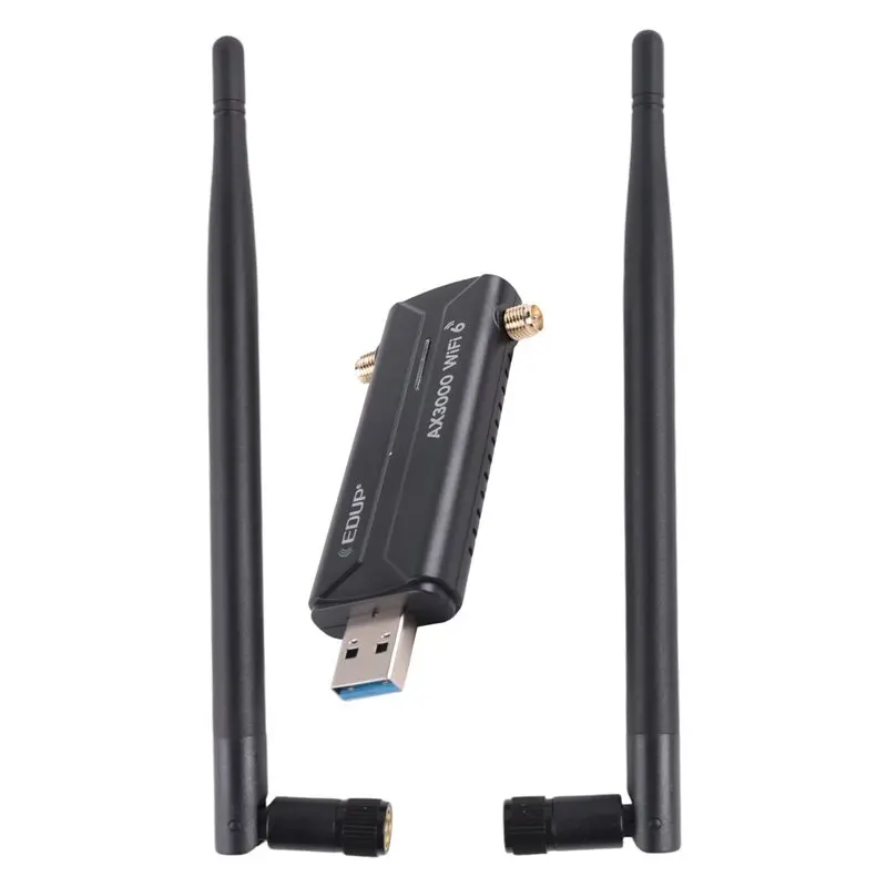 EDUP AX1672 Wifi 6E 3000Mbps USB 3.0 Tri-Band 2.4G/5G 6G High-Speed Wireless Network Card Adapter With Antenna