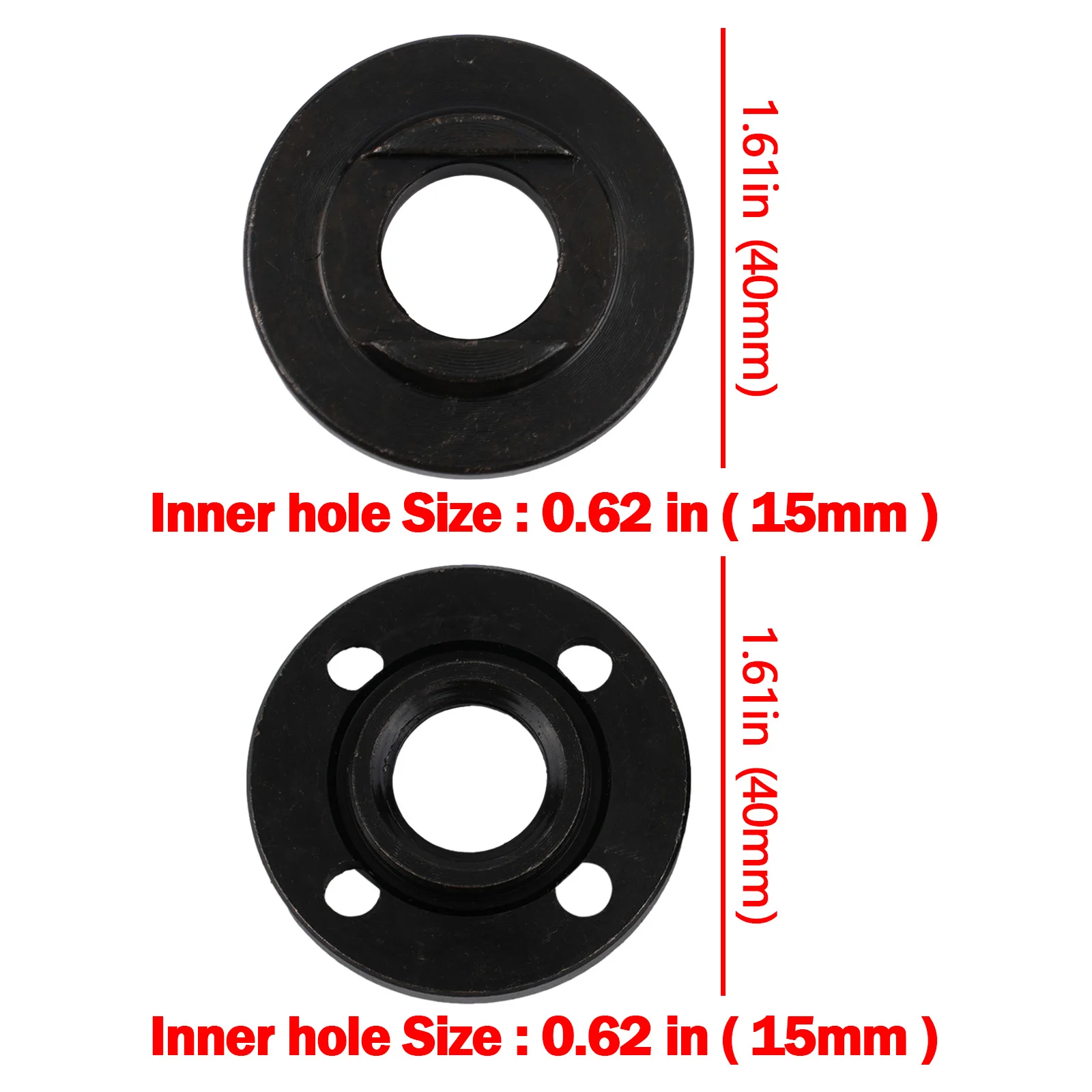 Power Tools Flange Nut Platen Workshop Equipment Angle Grinder Black Inner Outer Lock Set Steel 224399-1 5/8-11