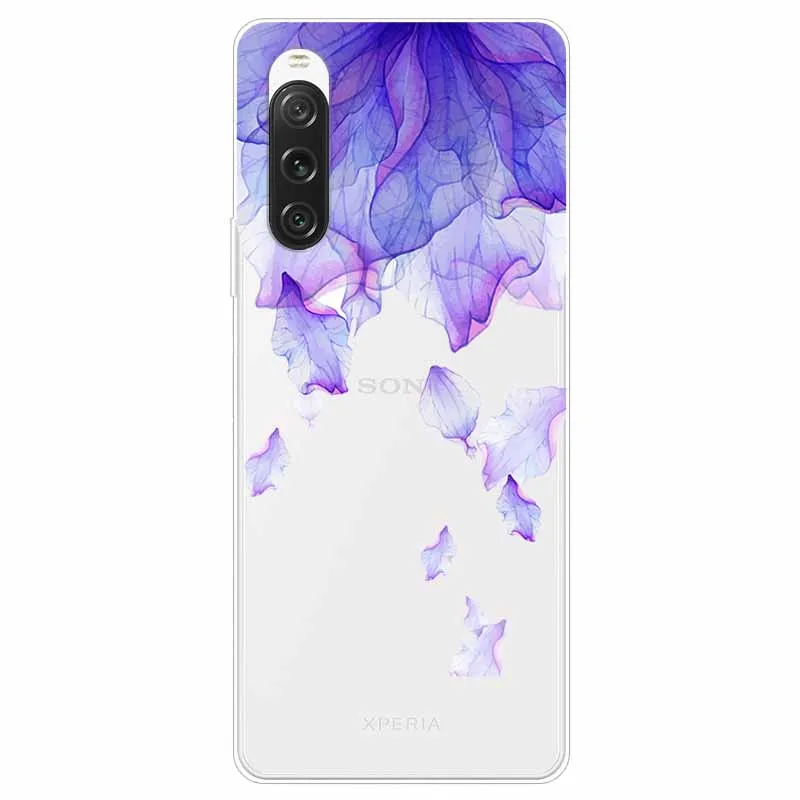 For Sony Xperia 10 V / 1 V 2023 Case Clear TPU Soft Cute Silicone Transparent Cover for Sony Xperia 1 10 IV Phone Cases 10V 10IV