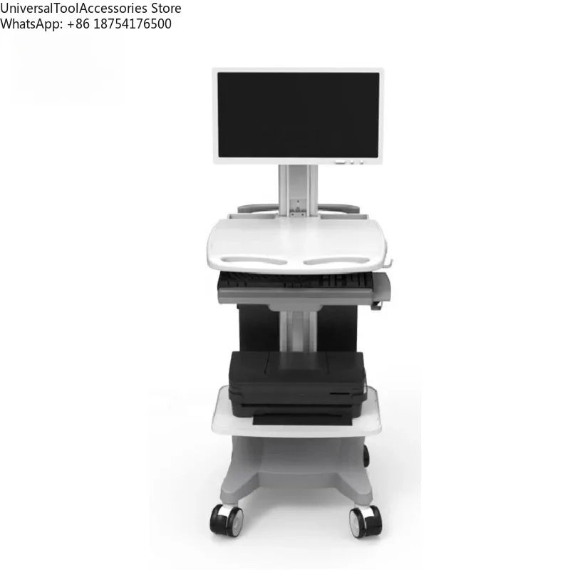 Mobile Laptop Cart with Wheels Hospital Computer Trolley Surgical Instrument Equipment Beauty Trolley Rolling Desk Organizer