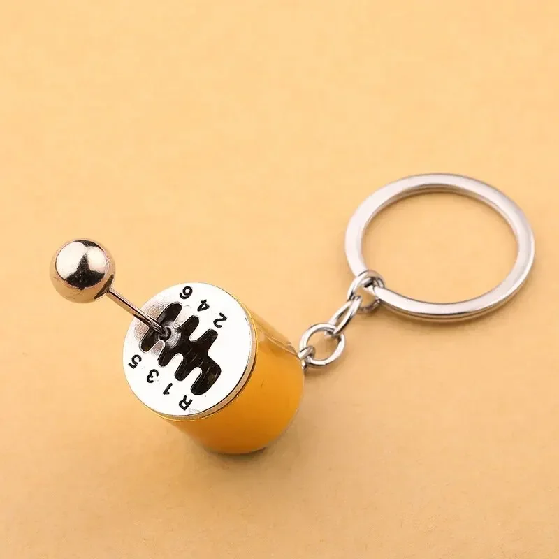 1pcs Bag Decoration Pendant Car Modification Pendant Six Gear Shift Keychain Car Pendant Shifter Metal Keychain Charms