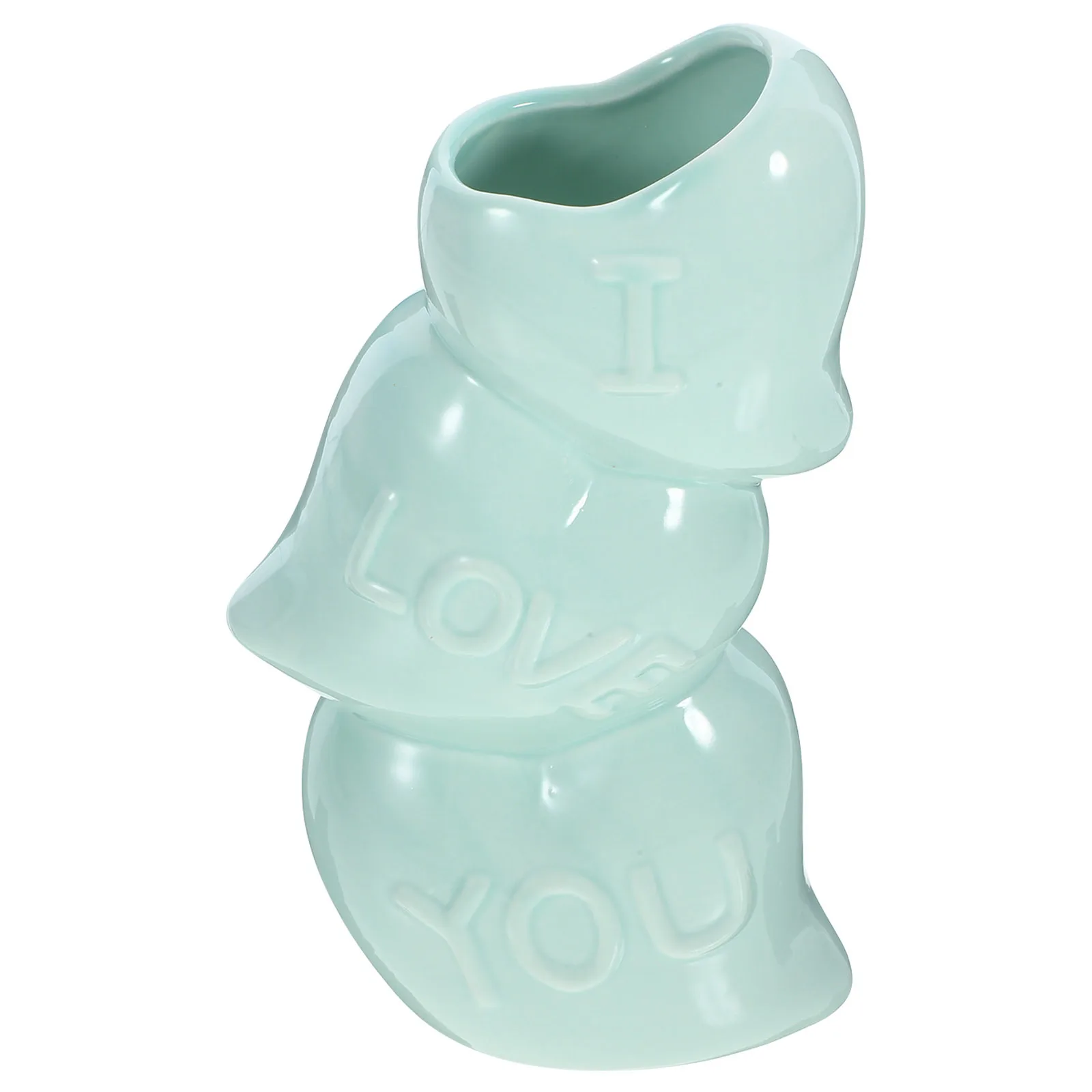 

Ceramic Vase Heart Shaped Artistic Simple Flower Pot Modern Dried Flower Vase Home Decoration Tabletop Centerpiece