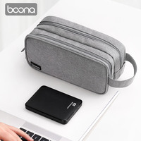 Dual Portable Laptop Power Cord Charger Storage Bag Multifunctional Mouse Earphone Data Cable Electronic Accessories Organizer