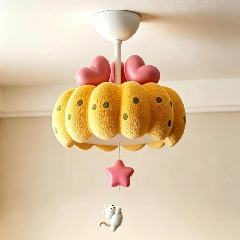 

Cute Cartoon Style Cookie Pumpkin LED Pendant Light Cat Star Decor Kids Bedroom Living Room Study Restaurant Home Decor Lighting
