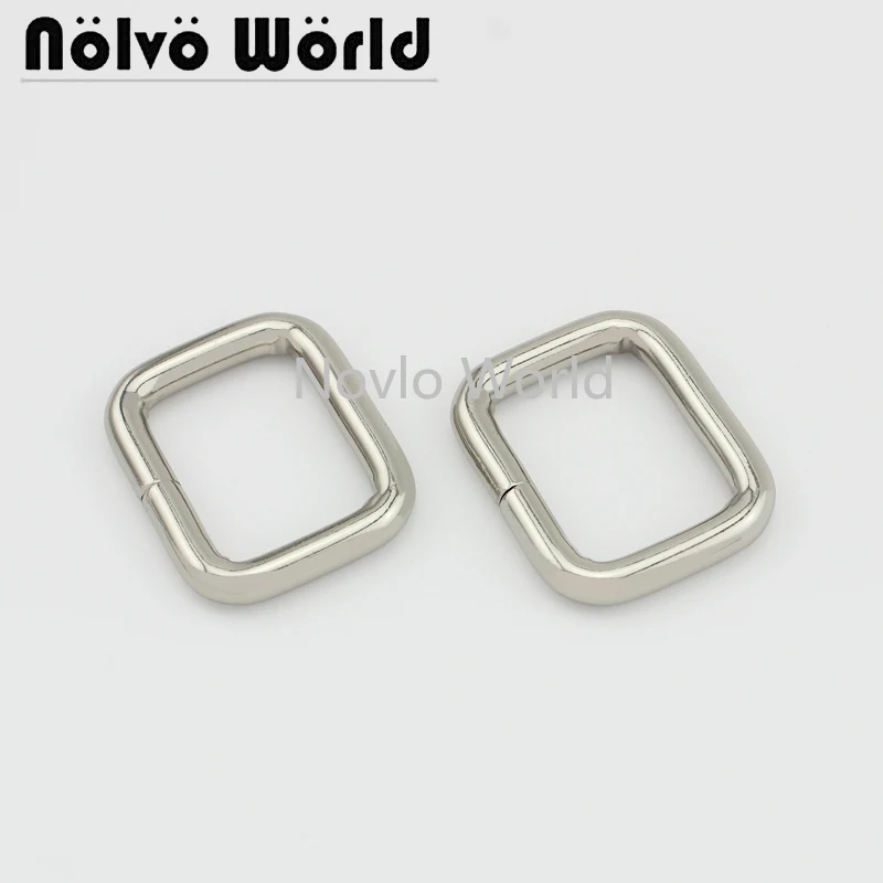 

20-100pcs 6 colors 25*20mm 1 inch 5mm wire metal rectangle buckle opened buckles handbag purse buckle