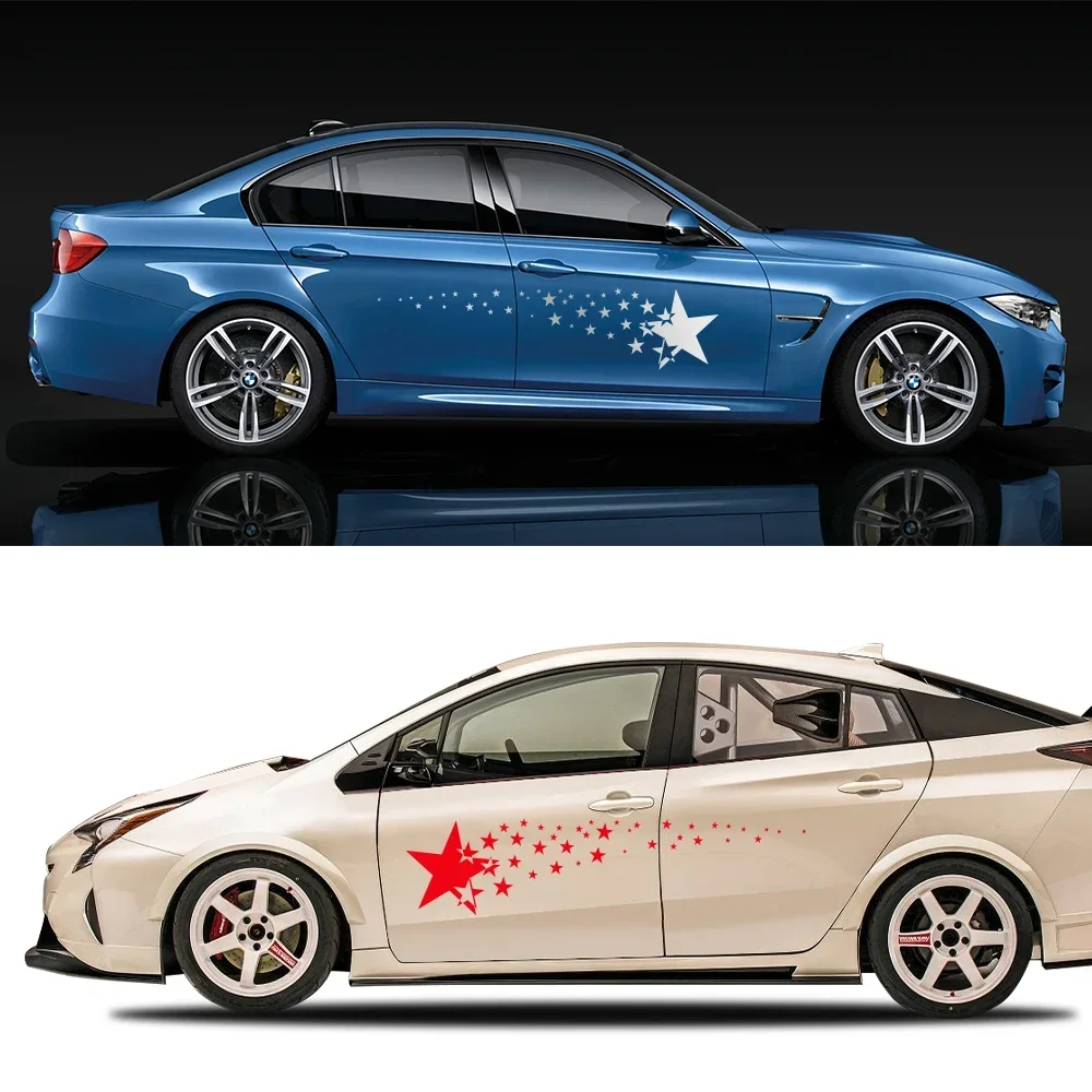 

Car Door Side Stickers Star Declas Auto Color Vinyl Film Waterproof Creative Vehicles PVC Stickers Exterior Car Accessories