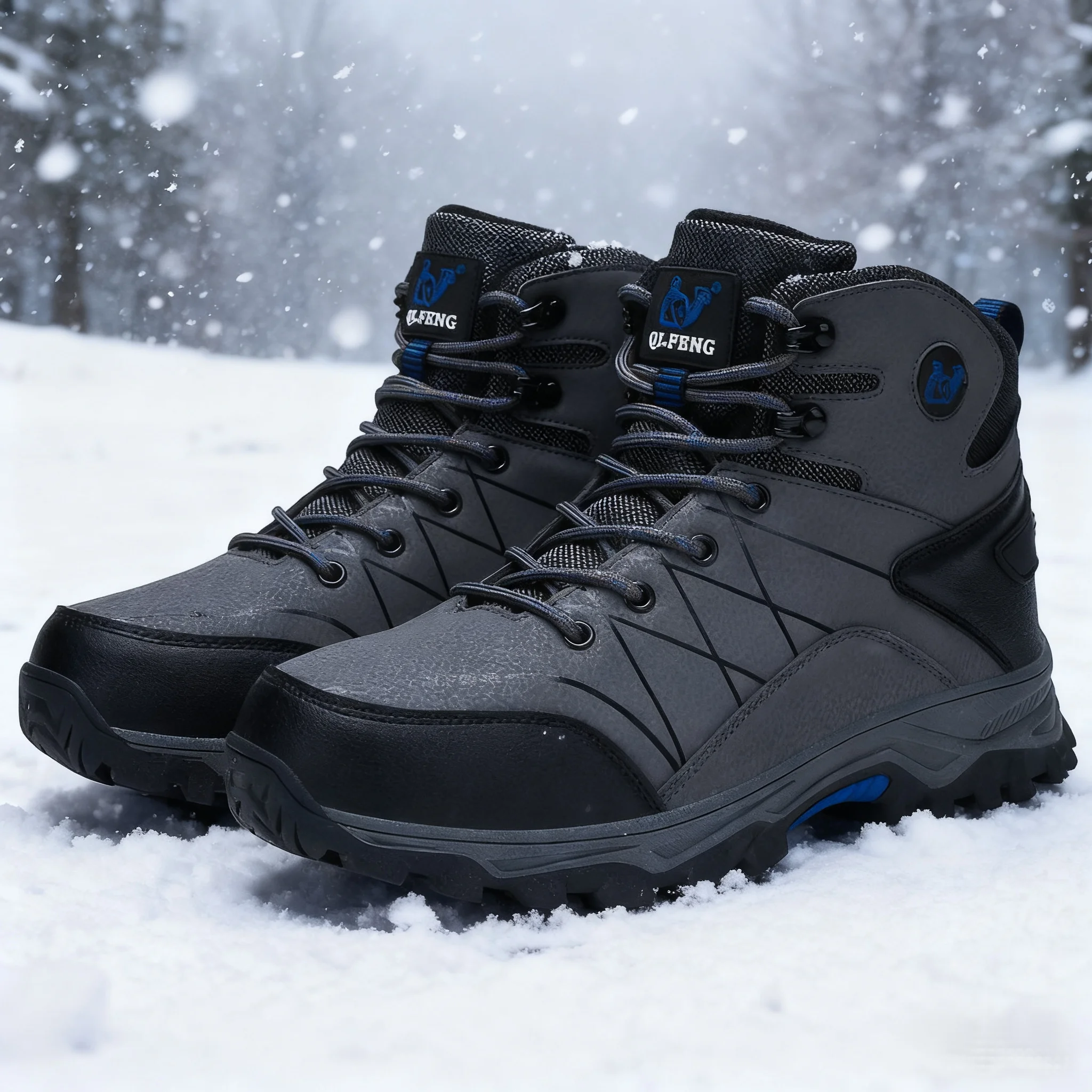 

Новые зимние плюшевые теплые уличные повседневные модные высокие походные туфли большого размера для полевых походов