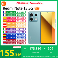 Xiaomi Redmi Note 13 5G smart phones NFC MediaTek Dimensity 6080,  6.67 Amole Screen 120HZ 33W fast charge 108MP camera global Version