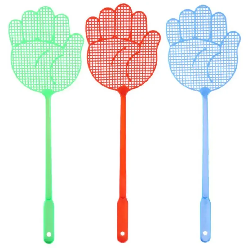 1/3/5PCS Palm Shaped Flyswatter Plastic Fly Swatters Mosquito Pest Control Insect Killer Home Kitchen Accessories Random Color