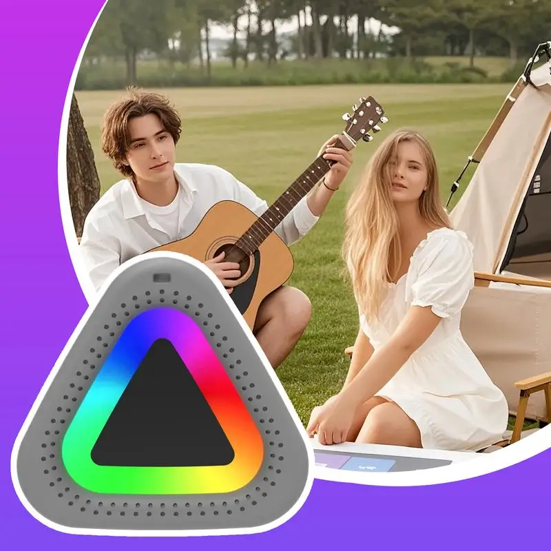 Altavoces inalámbricos, altavoz Retro compacto de viaje con luz RGB, sonido estéreo, Control táctil, dispositivos tecnológicos, batería de larga duración