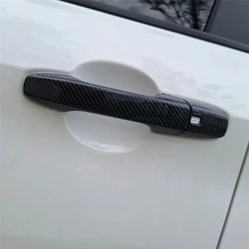 

ABHY-For Toyota Yaris Ativ/Vios 2023 2024 Car Door Handle Cover Trim Exterior Replacement Parts ABS Carbon Fiber