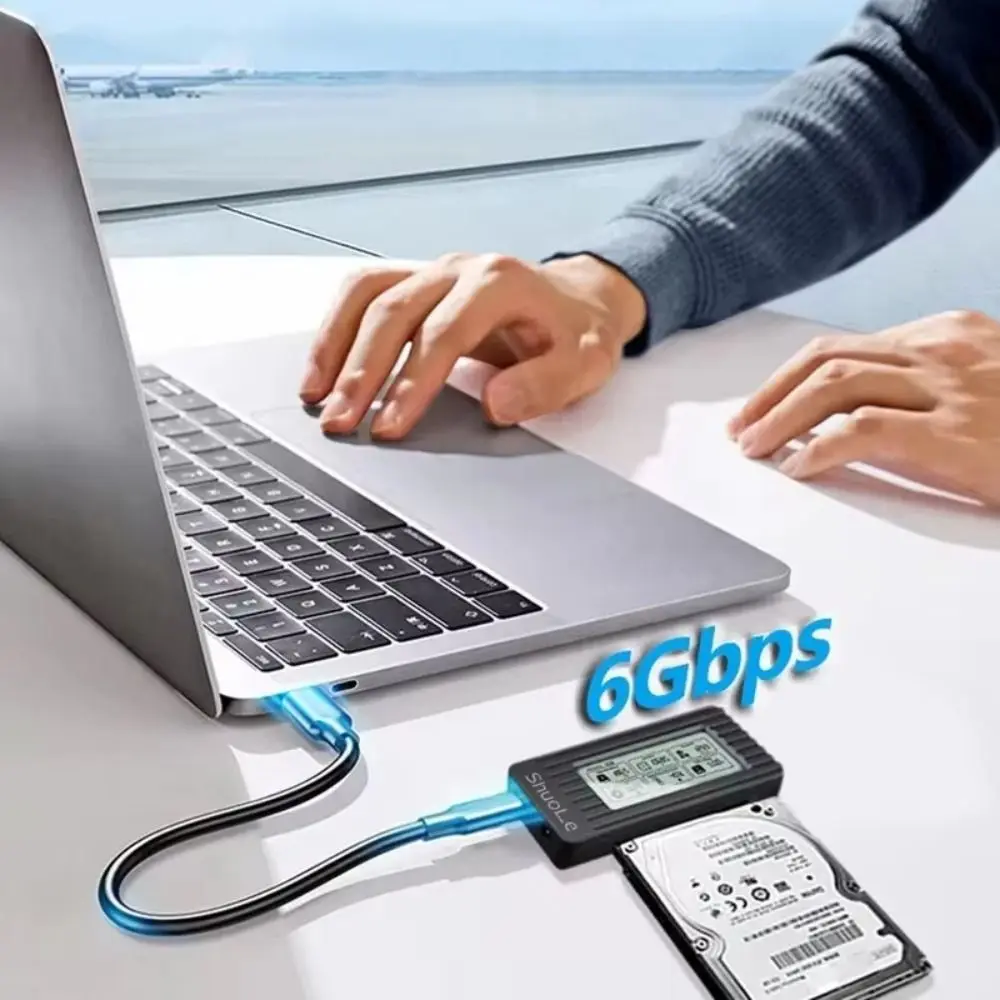 HDD SSD Digital Display USB 3.2 To Sata Adapter Digital Screen Display USB3.0 Hard Drive Converter External Adapter For PC