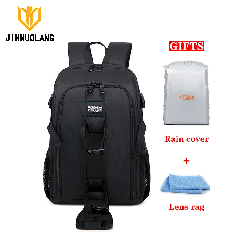 JINNUOLANG-Bolso para cámara digital, mochila de fotografía grande multifuncional para exteriores, profesional, resistente al agua, novedad