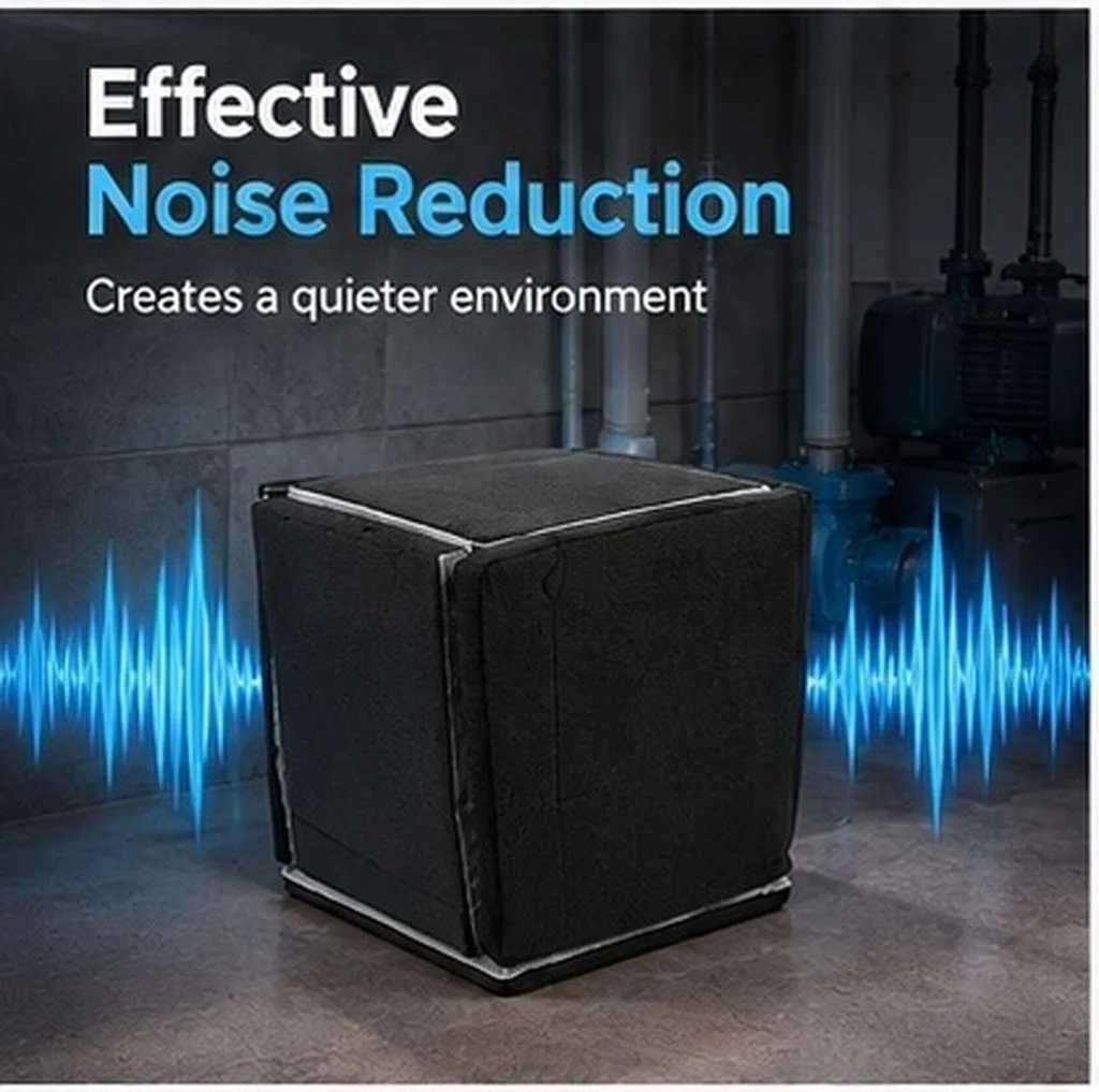 Black Sponge Thick Deadening Box Sound Proof Enclosure Booster Water Pumps Noise Reduction Cover Generator Soundproof Barrier