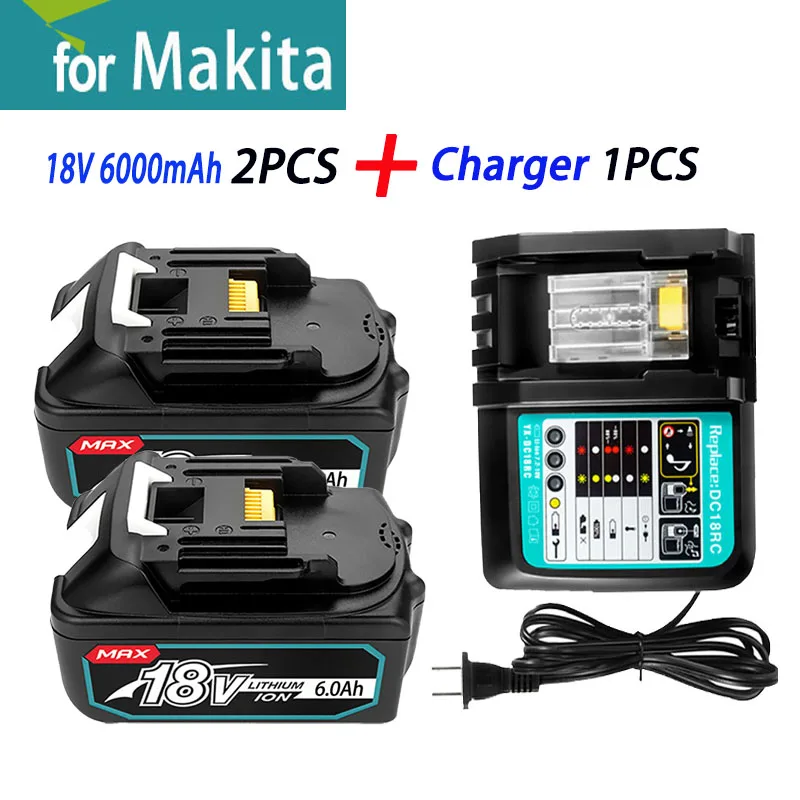 

Original 18V 6Ah Rechargeable Battery 18650 Lithium-ion Cell Suitable For Makita Power Tool BL1860 BL1830 BL1850 Fast Delivery