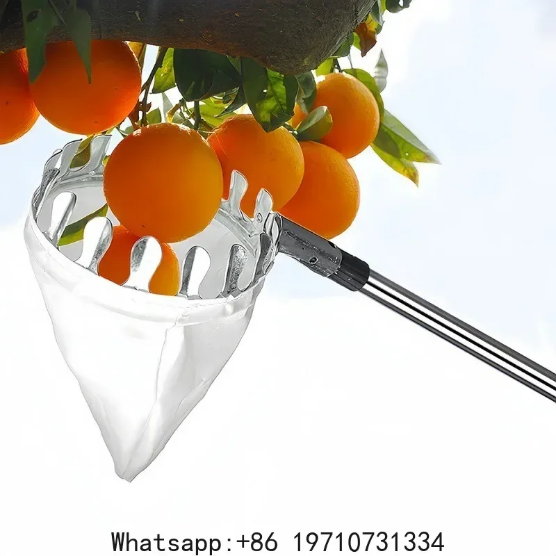 Fruit Picker High Altitude with Basket Telescoping Pole Garden  Harvesting Tool Apple Orange Avocado Mango Picking Etc