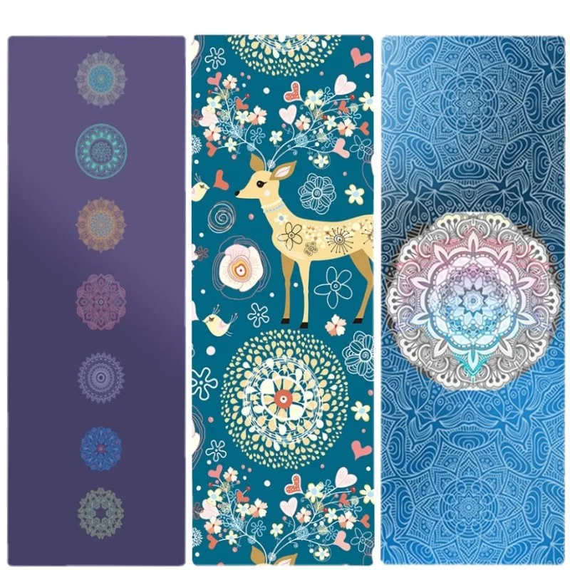 Hot Yoga Mat Towel 185*61cm Printed Yoga Towel Non slip Fitness Workout Mat Cover For Pilates Gym Yoga Blankets