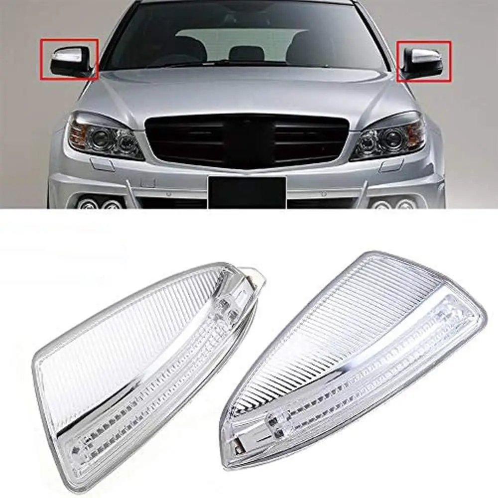 2Pcs Door Wing Mirror Turn Signal Light Lamps for Mercedes-Benz ML Class W164 ML300 ML500 ML550 ML320 W204 2048200721