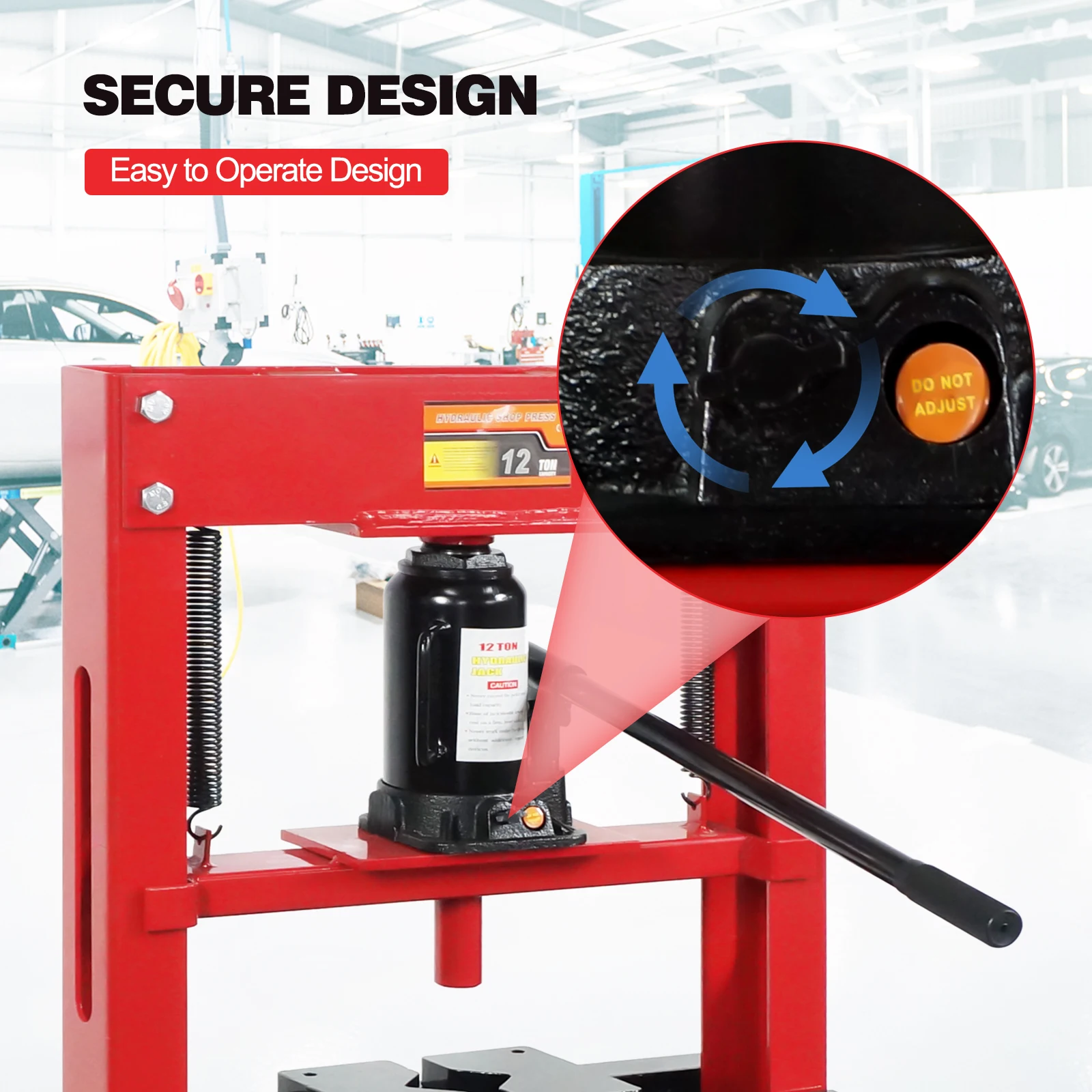 12-тонный гидравлический гаражный пресс, гидравлический магазин с H-образной рамой и регулируемой высотой, настольный гаражный пресс с штамповочными пластинами для изгиба
