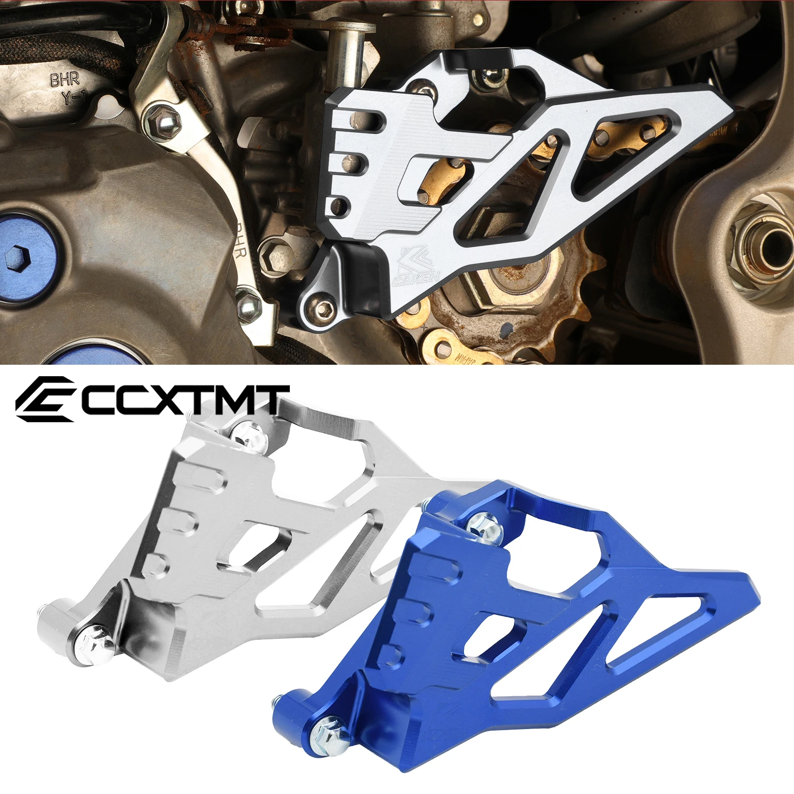 CNC Motorcycle Front Sprocket Cover Chain Guard Protector For Yamaha YZ450F 2023 WR450F 2024 YZ450F 50TH 2024 YZ450FX 2024 Parts