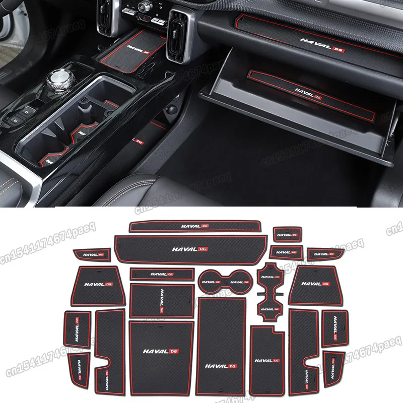 car armrest central console cushion slot mat pad drink holder for Haval Dargo 2020 2021 2022 2023 Accessories big dog groove