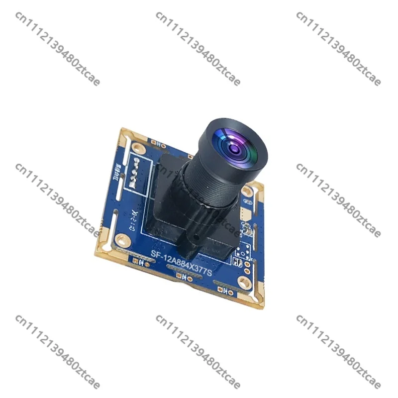 4K 12MP USB Camera Module IMX377/IMX577/IMX477 CMOS Sensor, M12 Fisheye Zoom Lens, UVC Plug&Play Mini Board