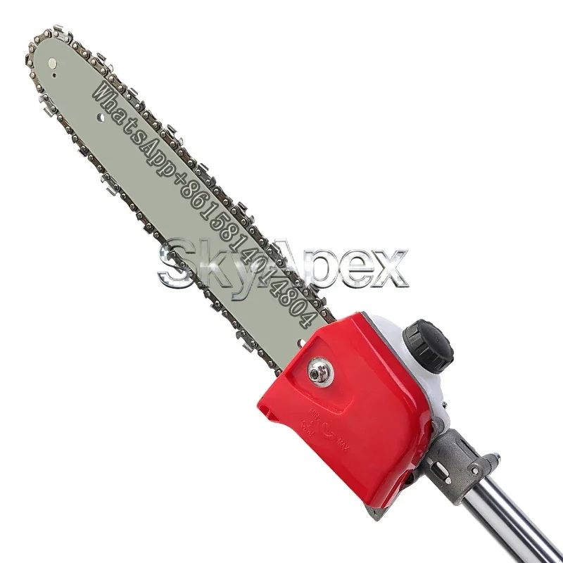Square Spline Pole Tree Cut Gear Head Replacement Tool With Chain Guide Bar For Outdoor Timber Wood Processing Accessory Supply