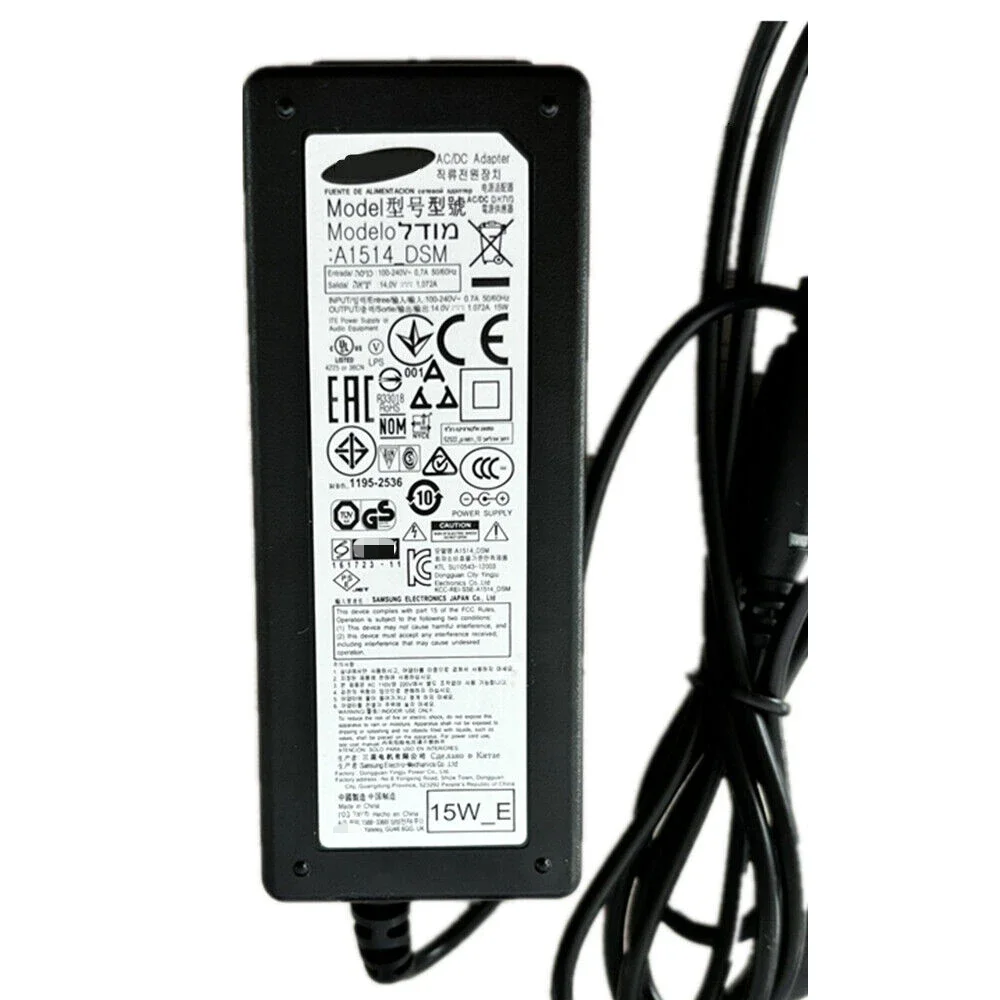 BN44-00718A A1514_DSM 15W 14V 1.072A Monitor AC/DC Adapter Power Supply Charger is for S19D300NY S19C150N S19C150F S20A350B