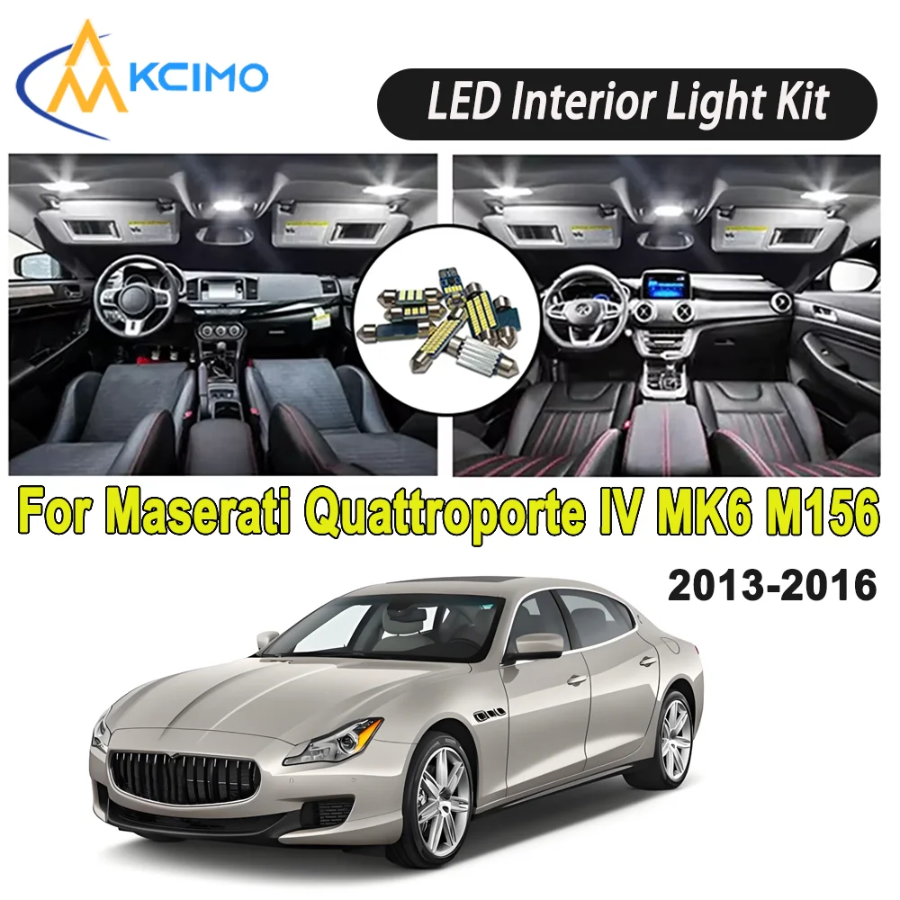 

New Light Bulb For Maserati Quattroporte IV MK6 M156 (2013-2016) Premium Bright LED Interior Dome Map Trunk Light Kit Car Led