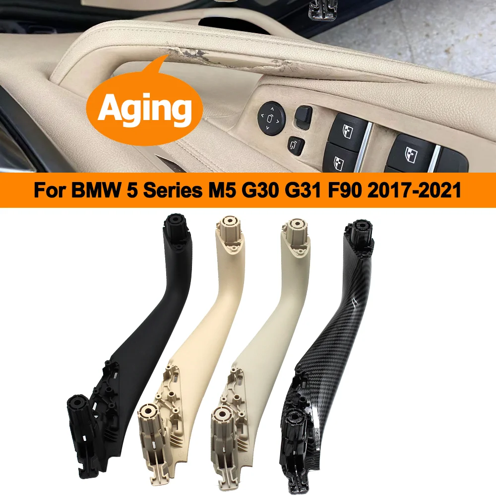 Car Front Rear Left Right Door Handle Cover Panel Trim Replacement Set For BMW 5 Series M5 G30 G31 F90 2017-2021 51417438521