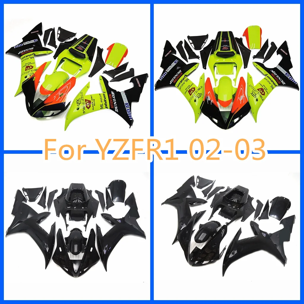 Bodywork Kit for YAMAHA YZF-1000 YZF-R1 YZF1000 YZFR1  02 03 Body  YZF R1 2002-2003 YZF Green black R 1 02 03 Motorcycle Fairing