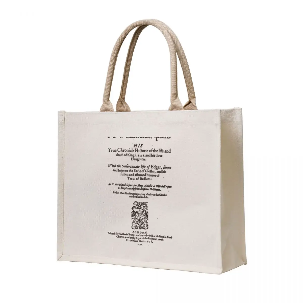 

Shakespeare King Lear Frontpiece - Simple Black Version Tote Bag Cloth bags Shopper bag Lady bags shoping bag