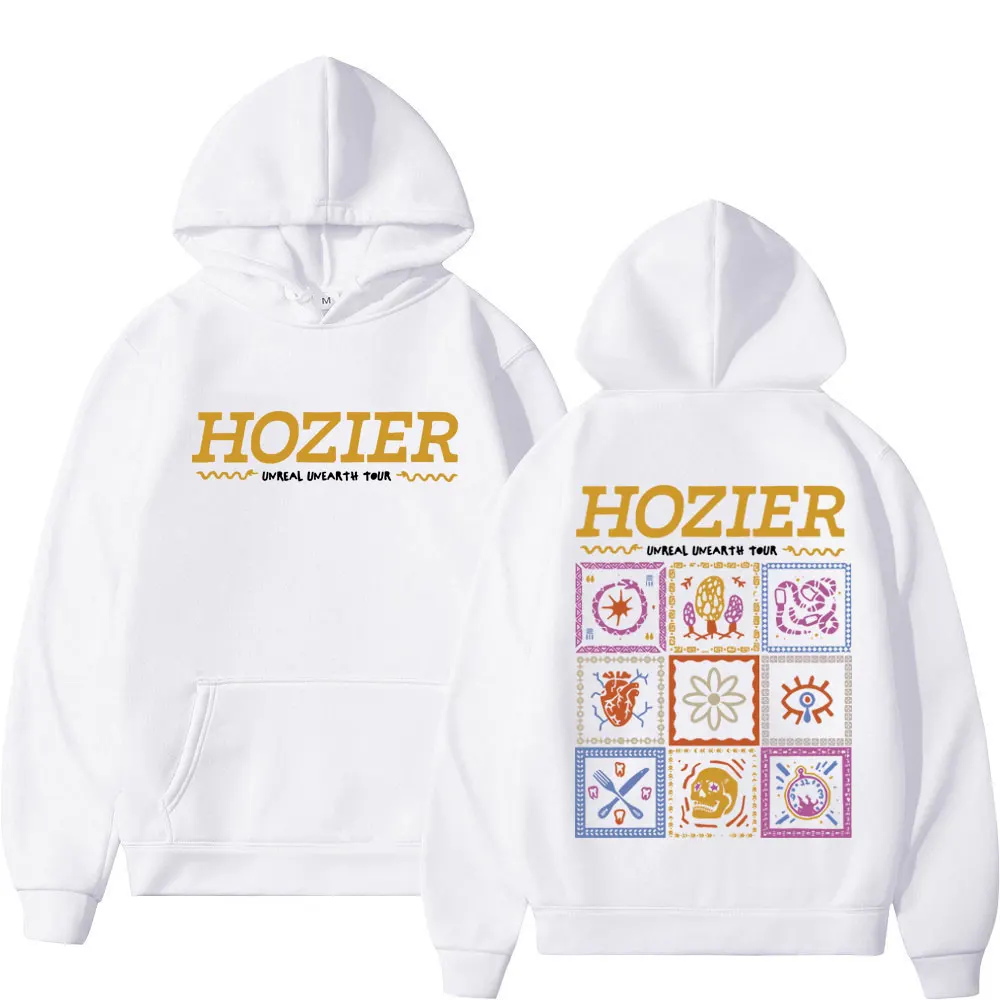 Singer Hozier Tour Double Sided Print Hoodies Fashion Rock Hip Hop Hooded Sweatshirts Harajuku Y2k Oversized Pullovers Unisex