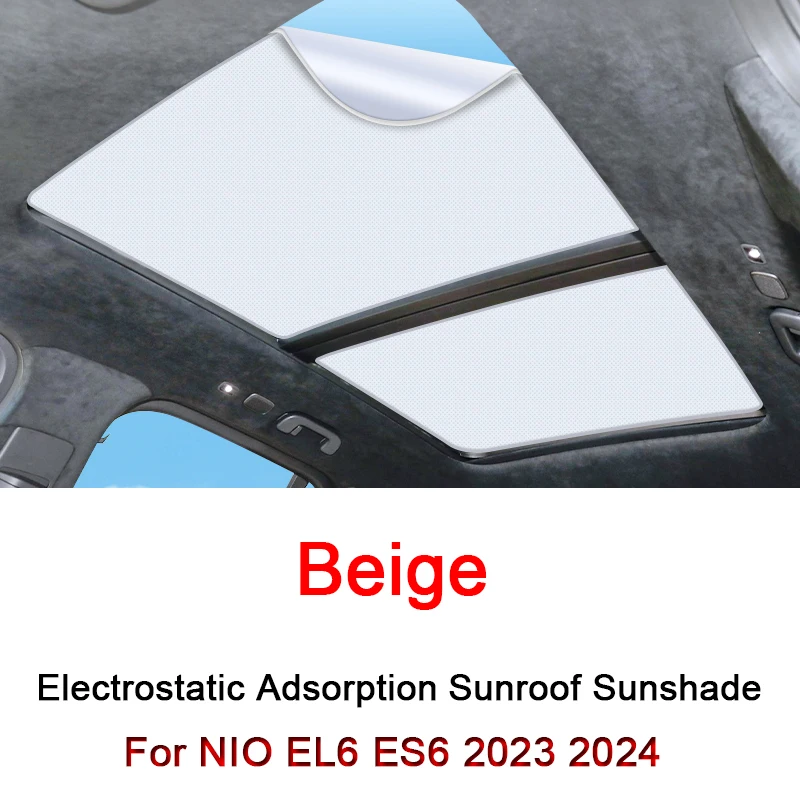 For NIO EL6 ES6 2023 2024 Electrostatic Adsorption Car Roof Sunshade Skylight Blind Shading Windshield Sun Shades Sunroof Covers