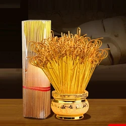golden 500g per pack Natural sandalwood Smokeless Incense Sticks Golden God of Wealth Roll Money Worship Buddha Bamboo Stick